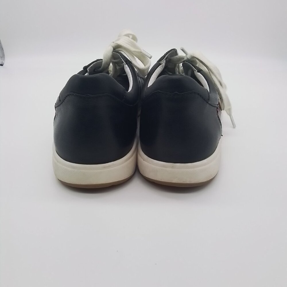 JOSEF SEIBEL HAUNSTEIN BLACK WHITE LEATHER SNEAKER SIZE 37/US 6.5 - Picture 2 of 7